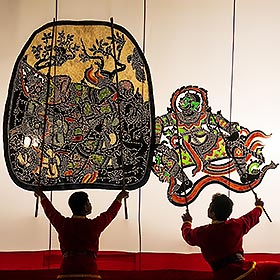 Le Musée des marionnettes d’ombres du Wat Khanon